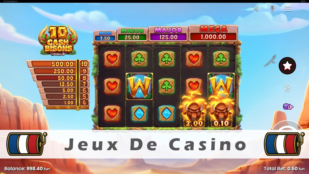 Démo de la machine à sous 10 Cash Bisons