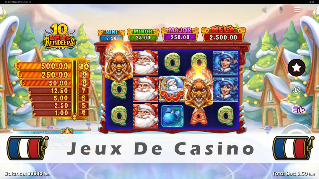 Démo de la machine à sous 10 Santas Reindeers