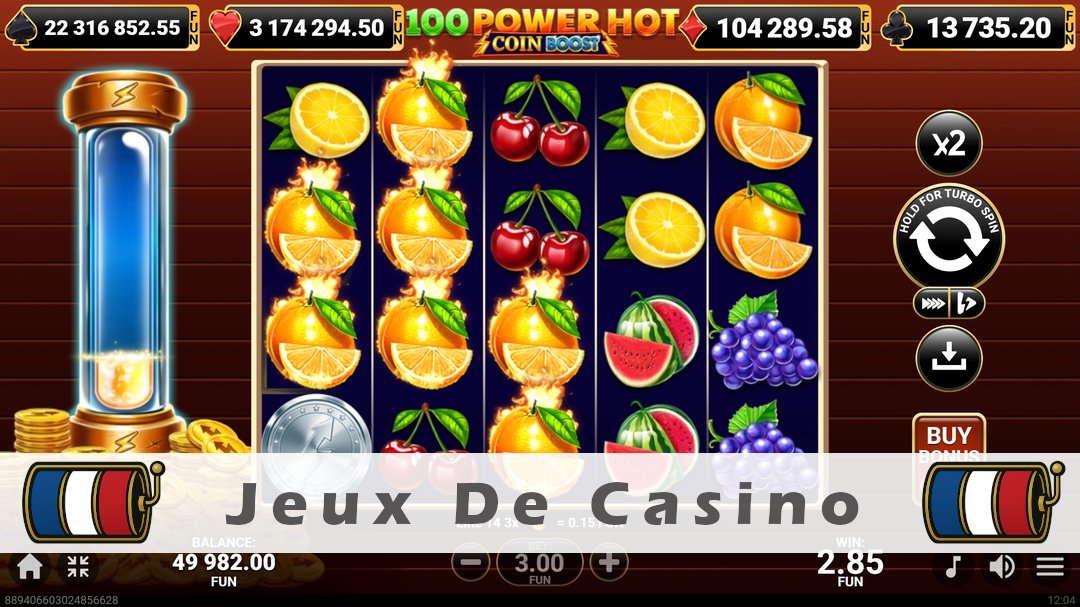 Démo de la machine à sous 100 Power Hot Coin Boost
