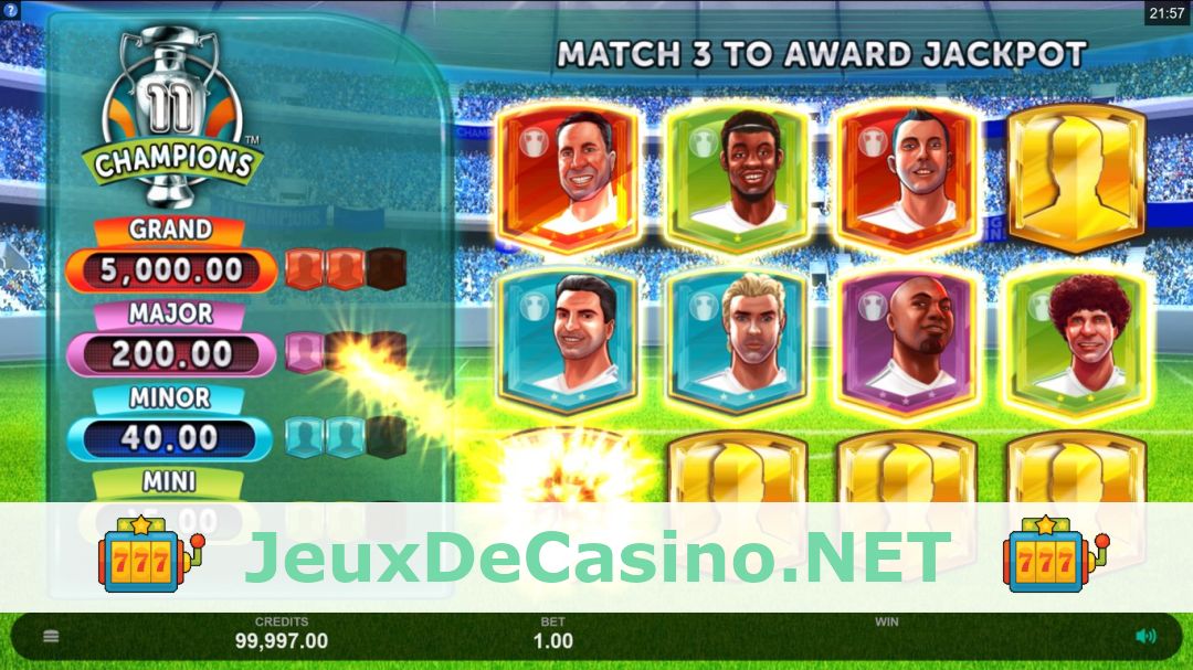 Démo de la machine à sous 11 Champions