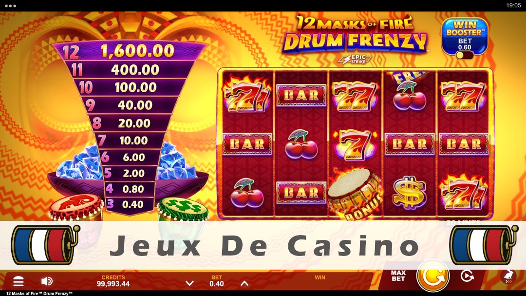 Démo de la machine à sous 12 Masks of Fire Drum Frenzy