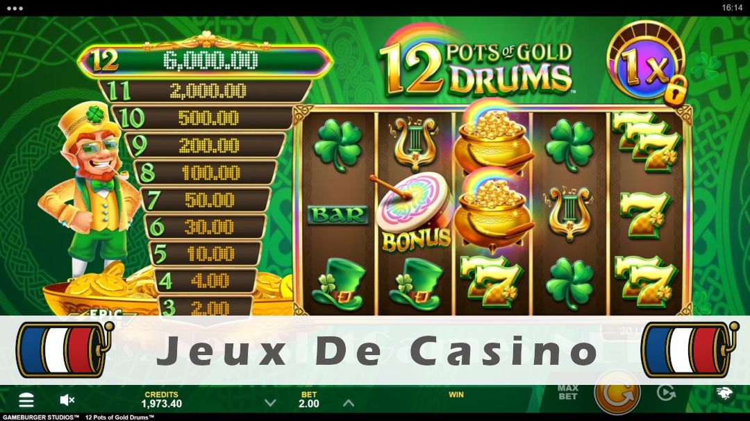Démo de la machine à sous 12 Pots of Gold Drums