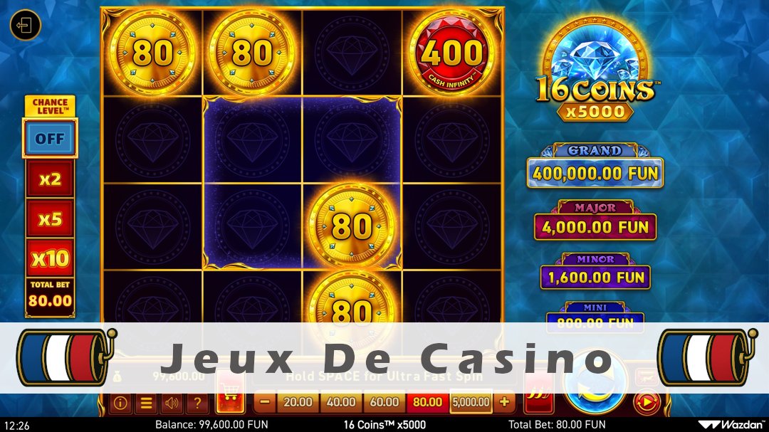 Démo de la machine à sous 16 Coins x5000