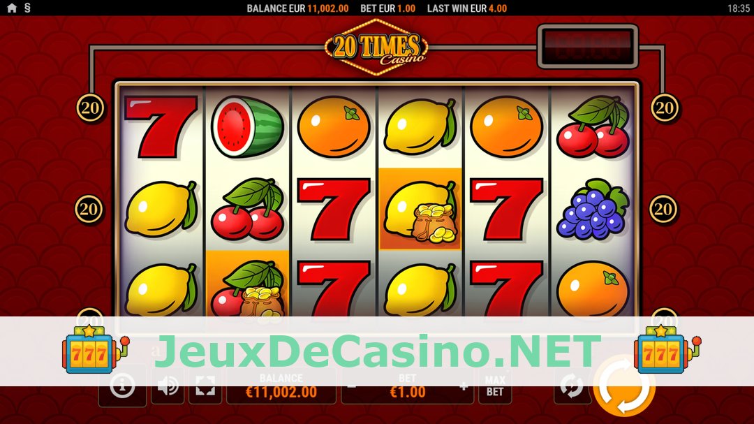 Démo de la machine à sous 20 Times Casino