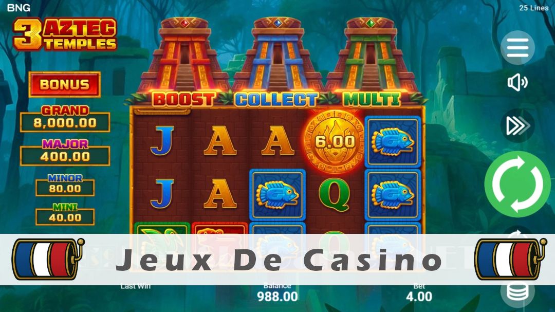 Démo de la machine à sous 3 Aztec Temples
