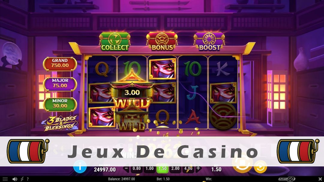 Démo de la machine à sous 3 Blades & Blessings
