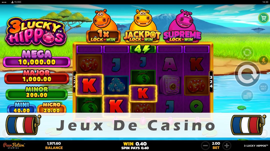 Démo de la machine à sous 3 Lucky Hippos 2