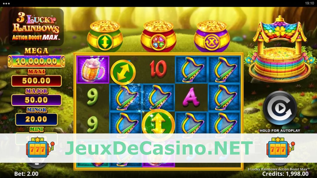 Démo de la machine à sous 3 Lucky Rainbows Action Boost Max