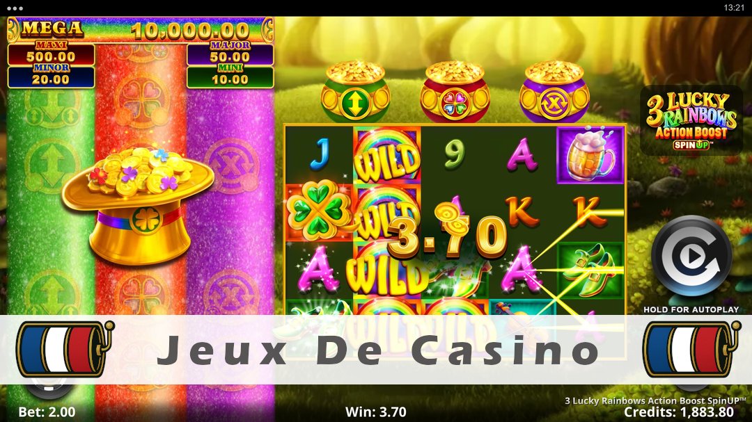 Démo de la machine à sous 3 Lucky Rainbows Action Boost SpinUP