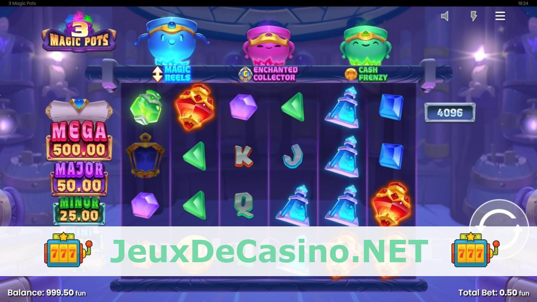 Démo de la machine à sous 3 Magic Pots