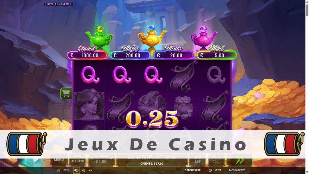 Démo de la machine à sous 3 Mystic Lamps