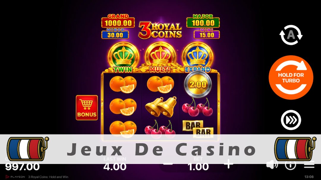 Démo de la machine à sous 3 Royal Coins Hold and Win