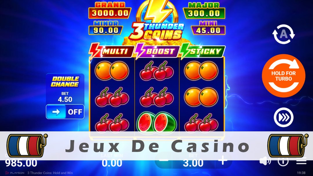 Démo de la machine à sous 3 Thunder Coins Hold and Win