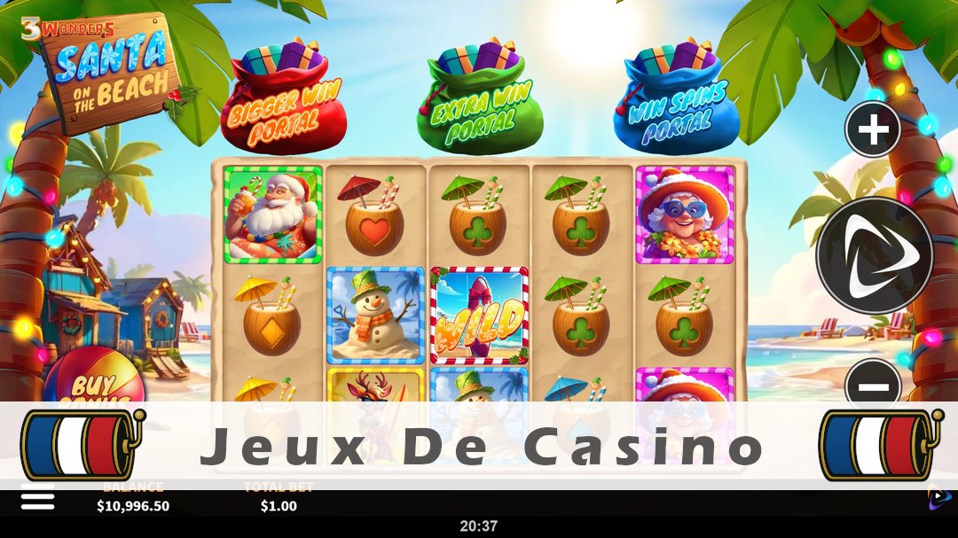 Démo de la machine à sous 3 Wonders Santa On The Beach