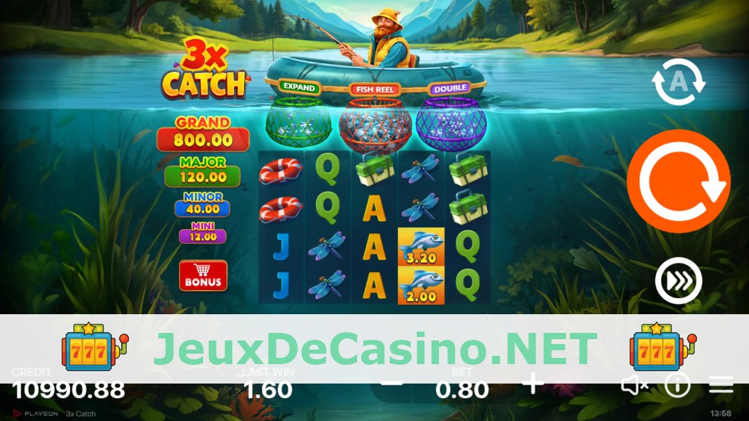 Démo de la machine à sous 3x Catch
