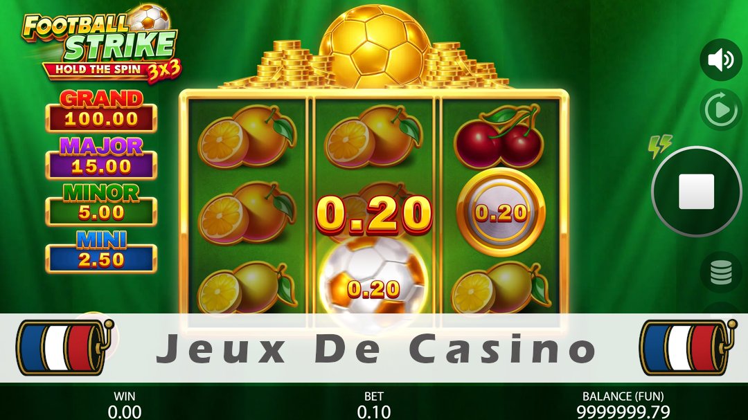Démo de la machine à sous 3x3 Football Strike Hold The Spin