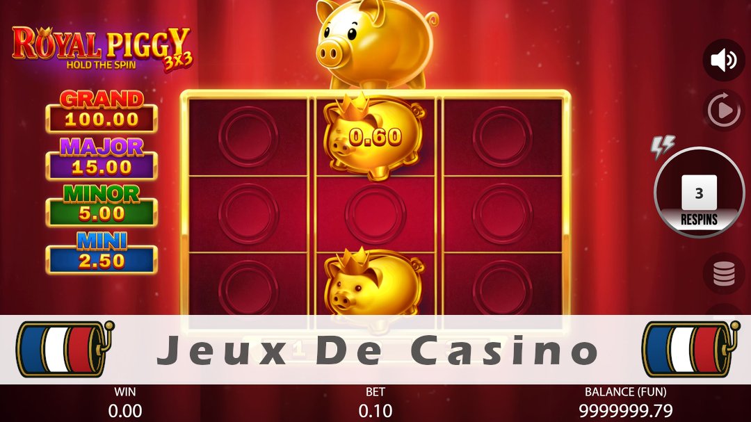 Démo de la machine à sous 3x3 Royal Piggy Hold The Spin