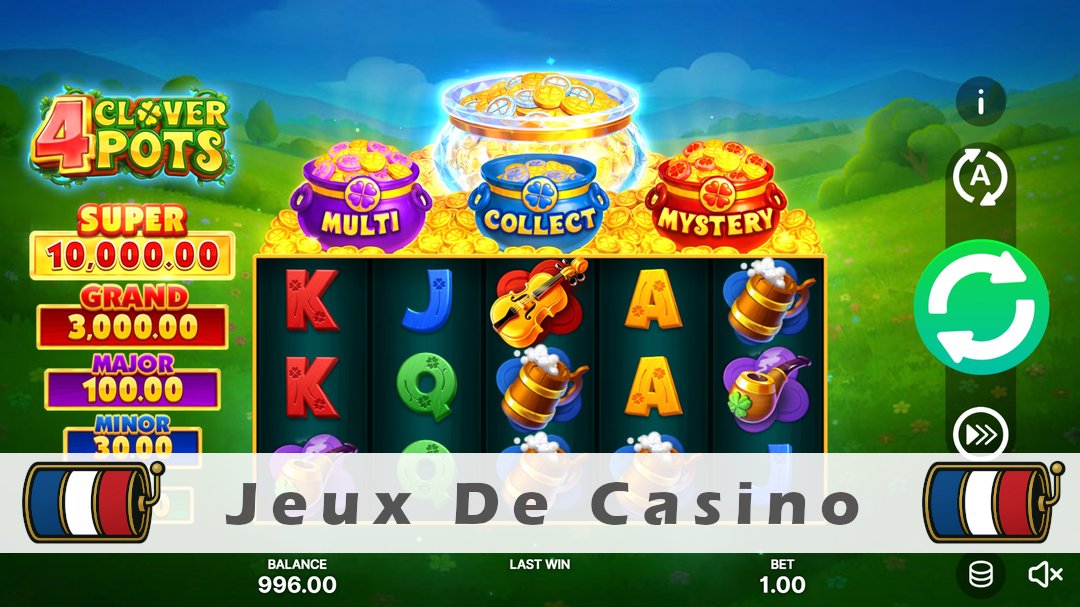 Démo de la machine à sous 4 Clover Pots Hold and Win