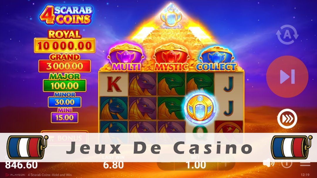 Démo de la machine à sous 4 Scarab Coins