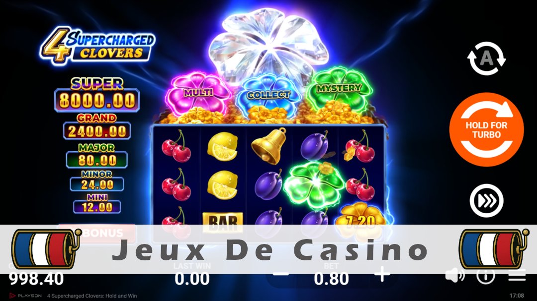 Démo de la machine à sous 4 Supercharged Clovers Hold and Win