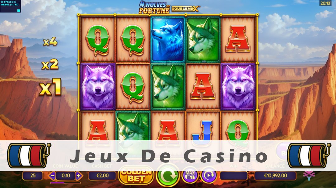 Démo de la machine à sous 4 Wolves of Fortune DoubleMax