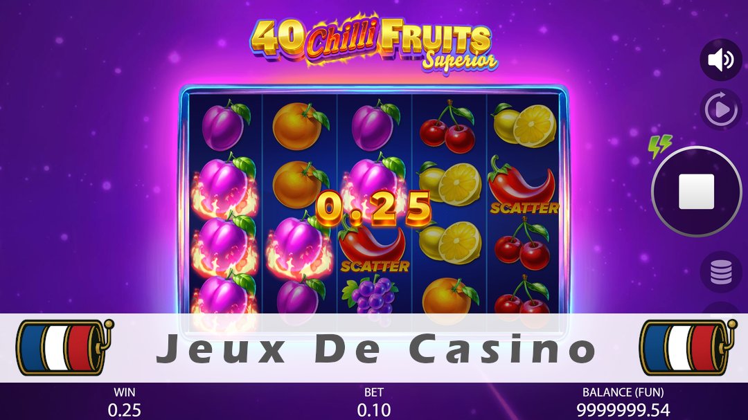 Démo de la machine à sous 40 Chilli Fruits Superior