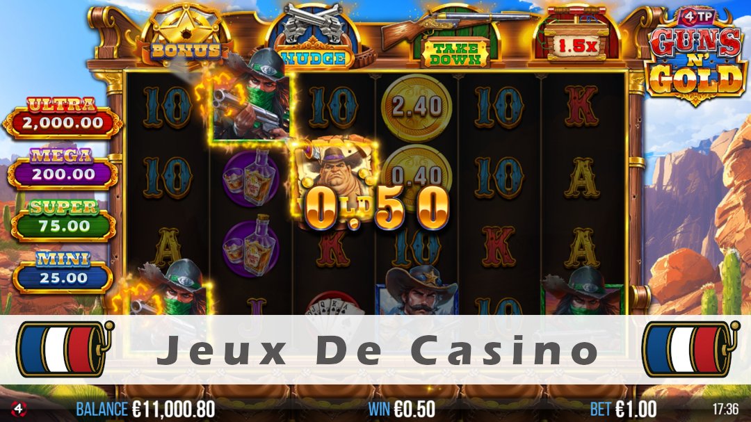 Démo de la machine à sous 4TP Guns N Gold