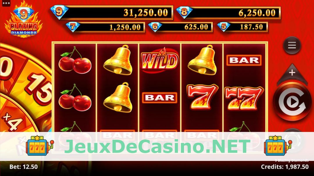 Démo de la machine à sous 9 Blazing Diamonds