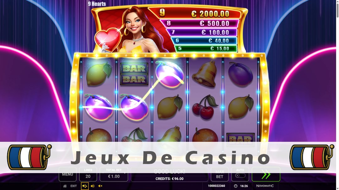 Démo de la machine à sous 9 Hearts