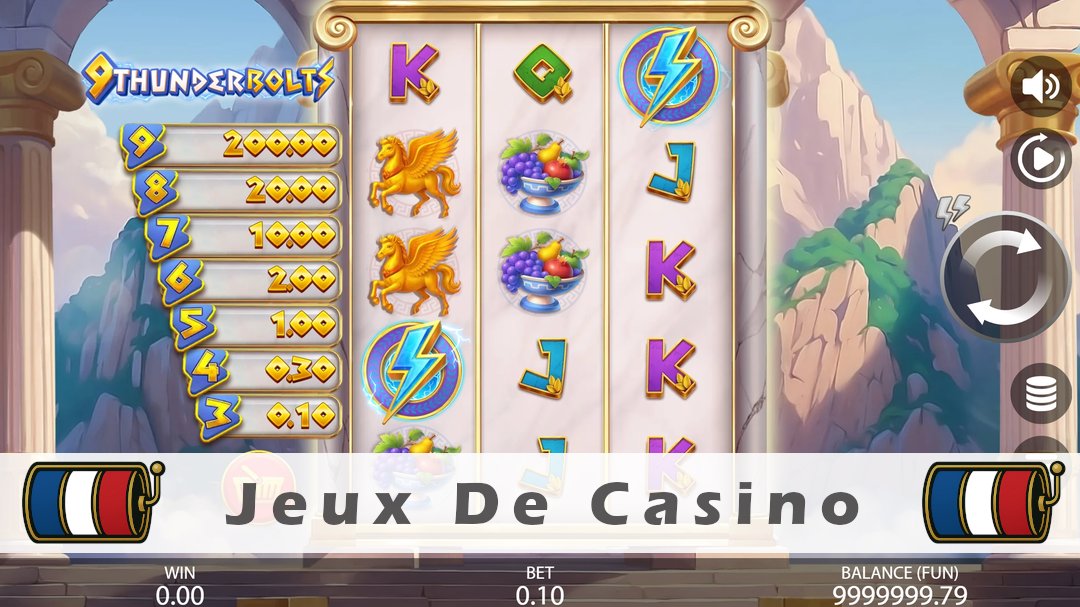 Démo de la machine à sous 9 Thunderbolts