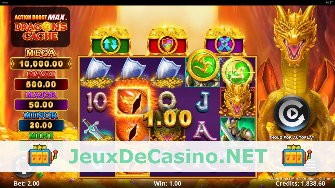 Démo de la machine à sous Action Boost Max Dragons Cache