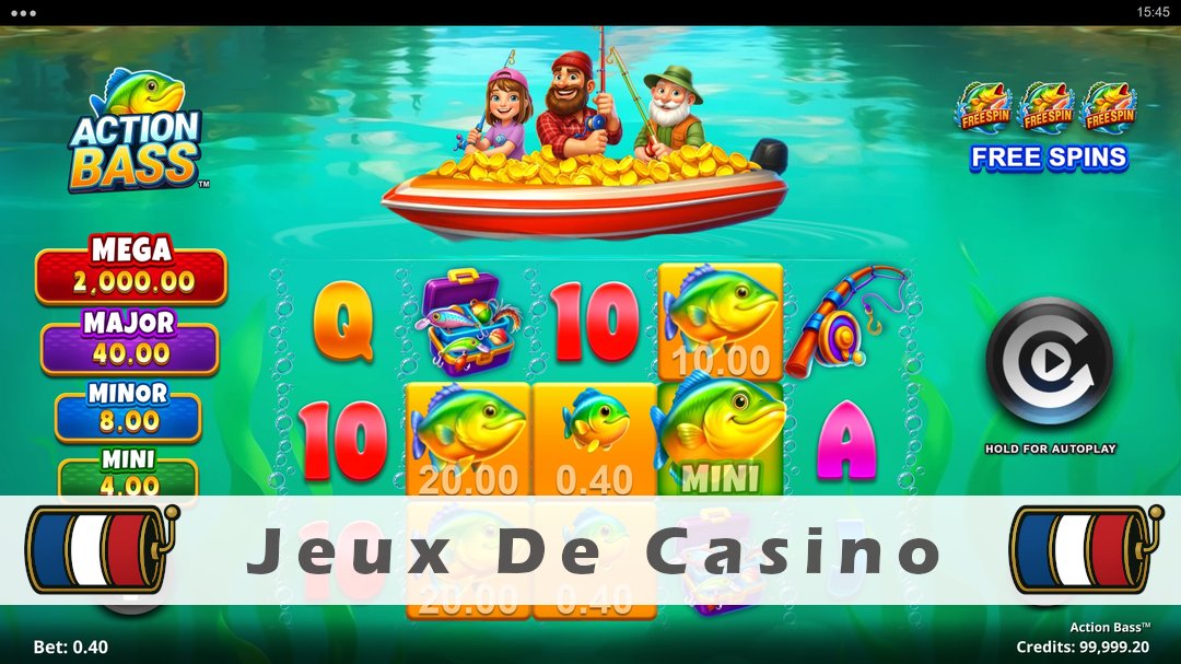 Démo de la machine à sous Action Bass