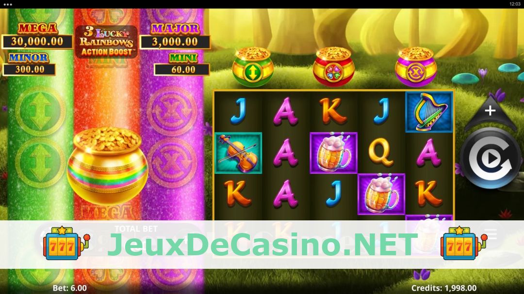 Démo de la machine à sous 3 Lucky Rainbows Action Boost