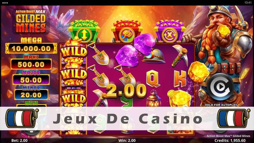 Démo de la machine à sous Action Boost Max Gilded Mines