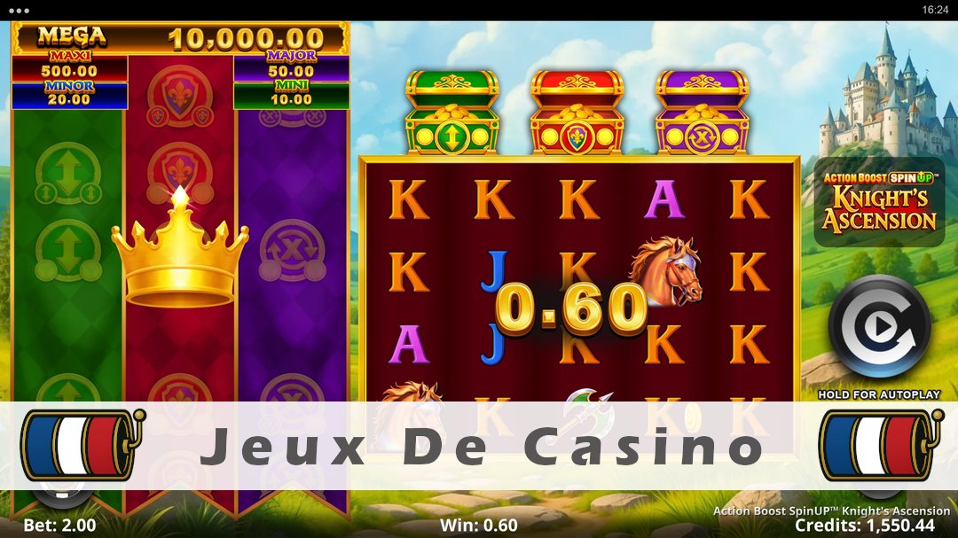 Démo de la machine à sous Action Boost SpinUP Knights Ascension