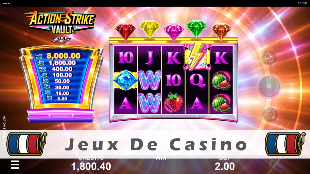 Démo de la machine à sous Action Strike Vault