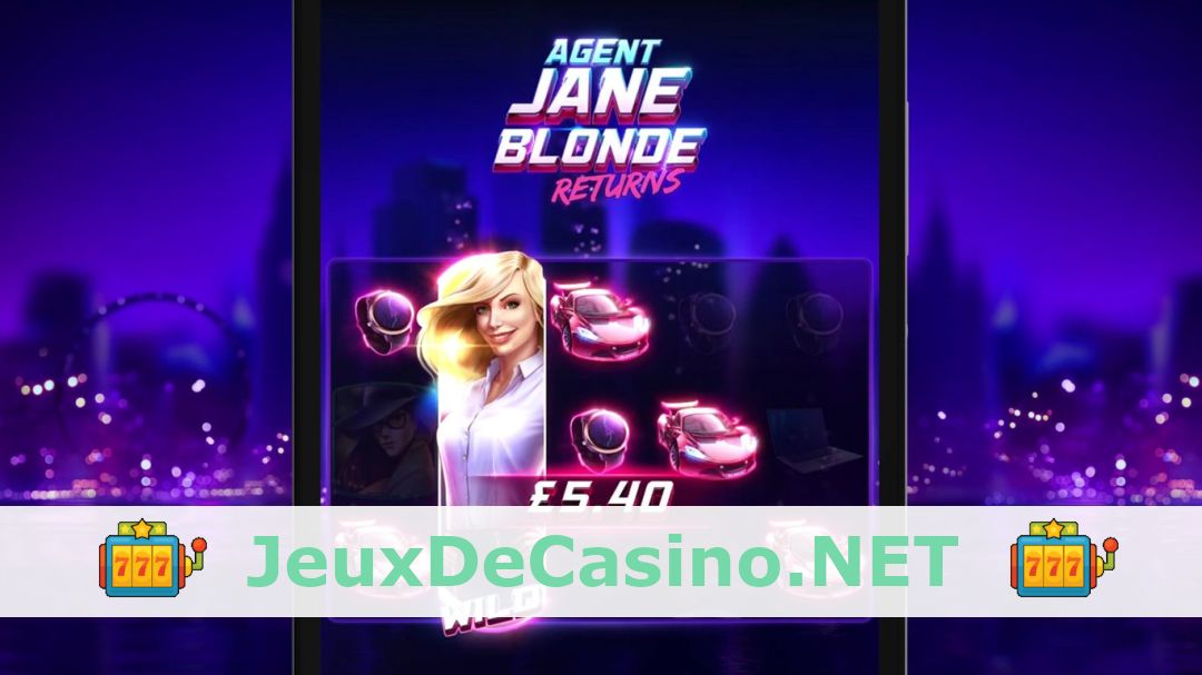 Démo de la machine à sous Agent Jane Blonde Returns