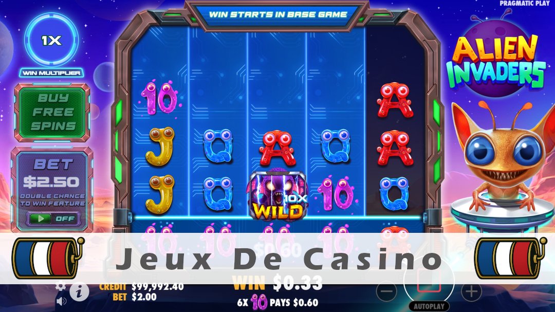Démo de la machine à sous Alien Invaders