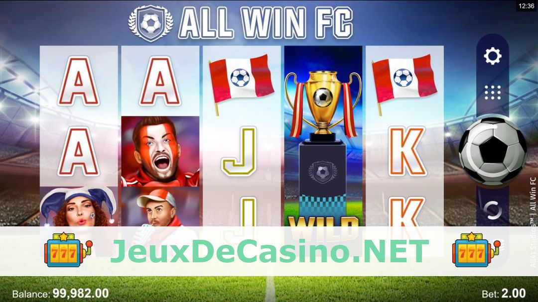 Démo de la machine à sous All Win FC