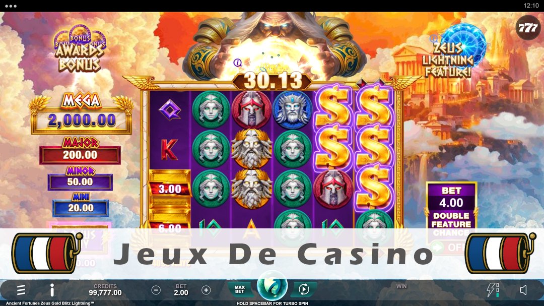 Démo de la machine à sous Ancient Fortunes Zeus Gold Blitz Lightning