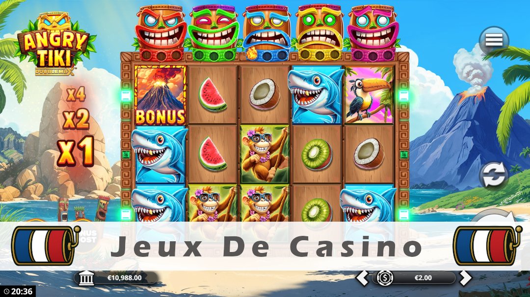 Démo de la machine à sous Angry Tiki DoubleMax