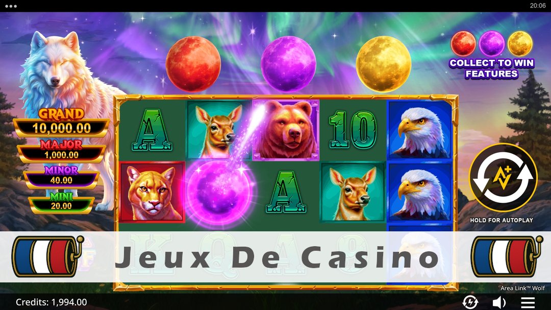 Démo de la machine à sous Area Link Wolf