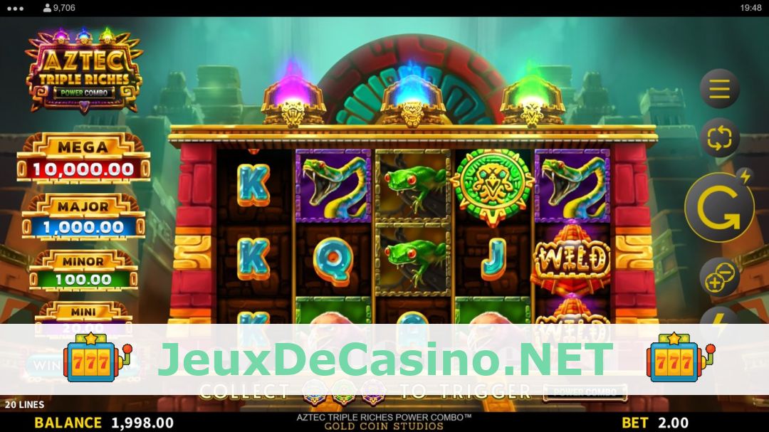 Démo de la machine à sous Aztec Triple Riches Power Combo