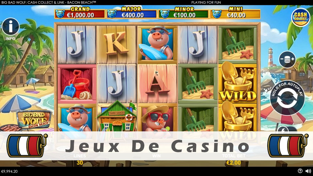 Démo de la machine à sous Big Bad Wolf Cash Collect & Link -Bacon Beach