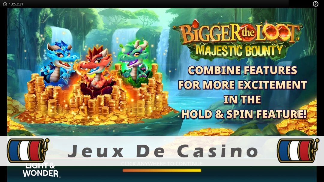 Démo de la machine à sous Bigger The Loot Majestic Bounty