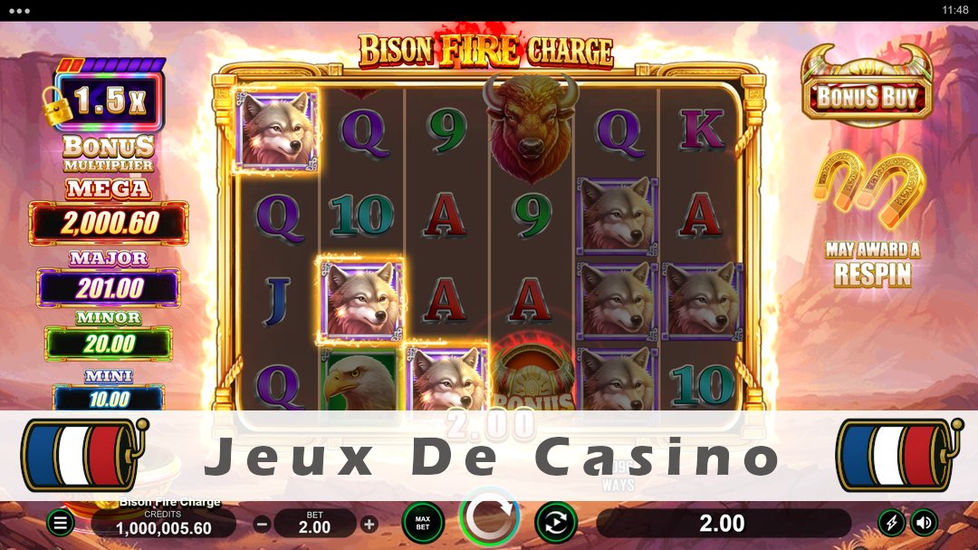 Démo de la machine à sous Bison Fire Charge