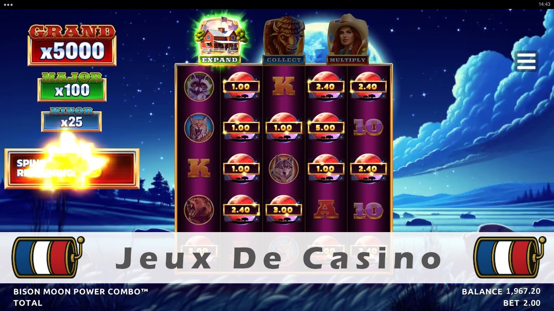 Démo de la machine à sous Bison Moon Power Combo