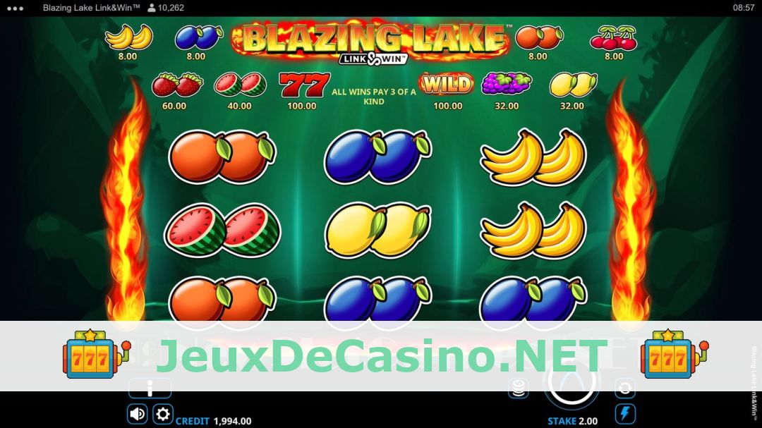 Démo de la machine à sous Blazing Lake Link & Win