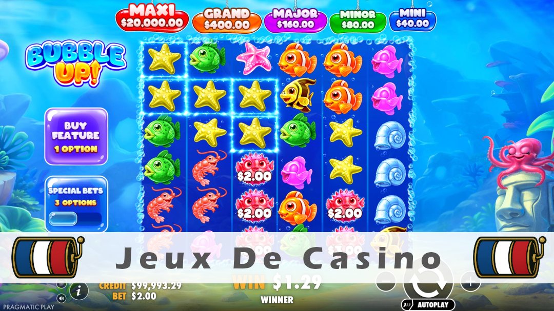 Démo de la machine à sous Bubble Up!