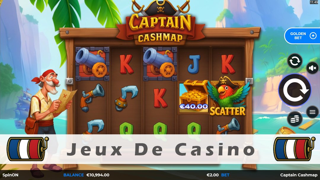 Démo de la machine à sous Captain Cashmap